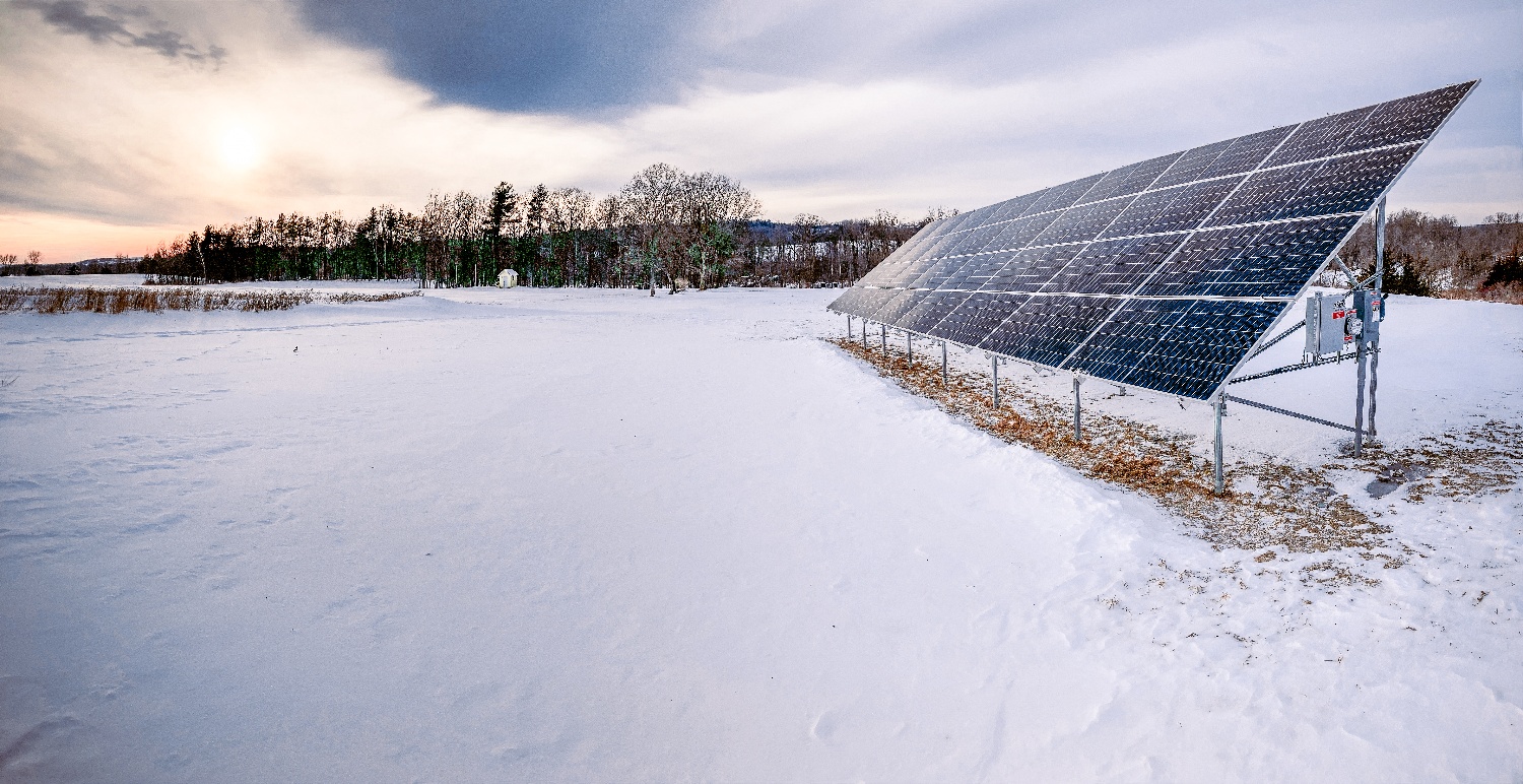 ground mount in vermont winter Green Mountain Solar